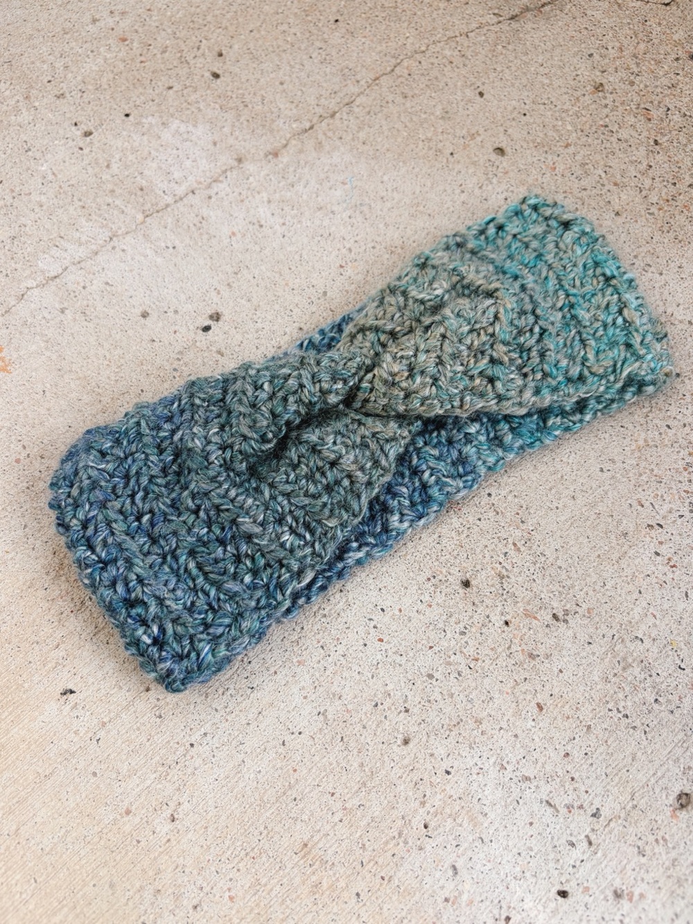 Handmade Ombre Blue Headband/Earwarmer